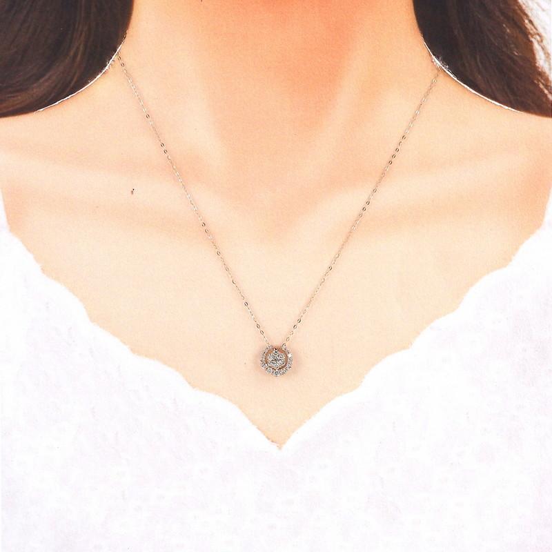 ネックレス ブラウンダイヤ ダイヤモンド 0.43ct 0.37ct 18k 18
