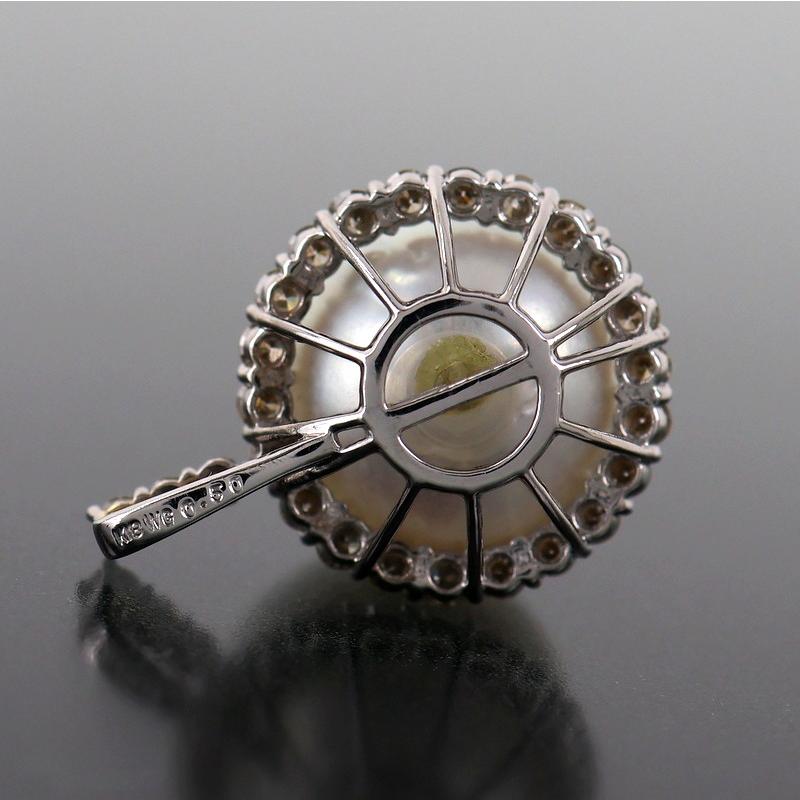 K18WG 3連ダイヤモンドトップ K18WG ダイヤモンドトップのペンダント – キングラム