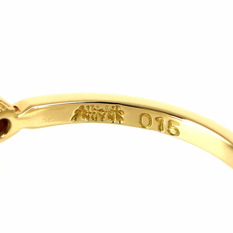 AHKAH（アーカー） 指輪 レディース 18金 10号 ダイヤ 0.15ct ダイヤ