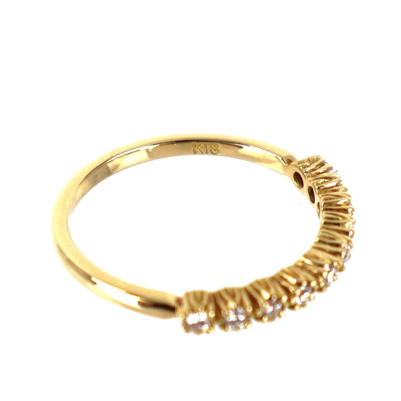 AHKAH（アーカー） 指輪 レディース 18金 10号 ダイヤ 0.15ct ダイヤ