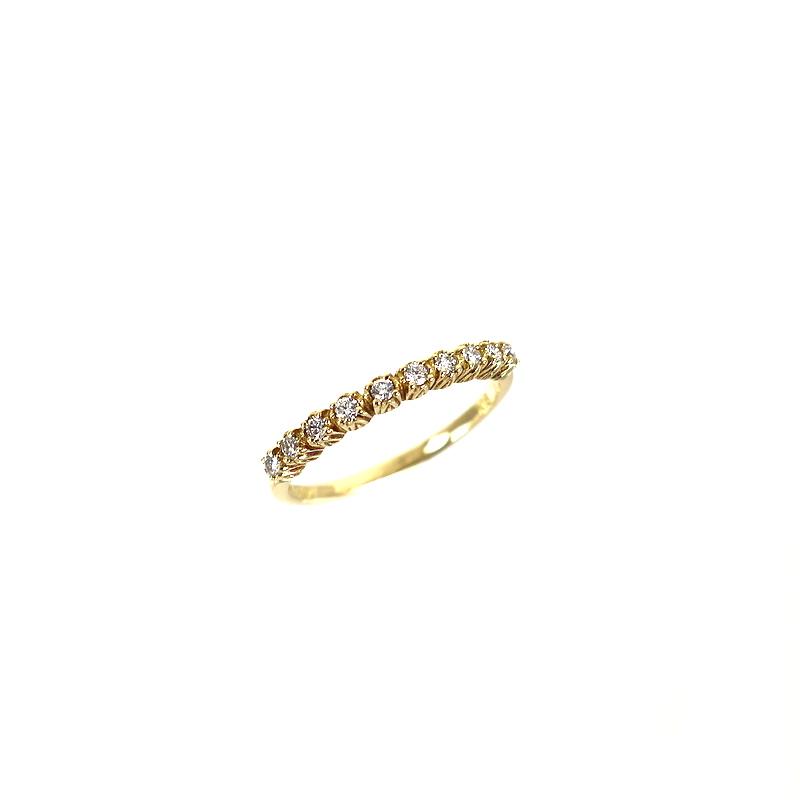 AHKAH（アーカー） 指輪 レディース 18金 10号 ダイヤ 0.15ct ダイヤ