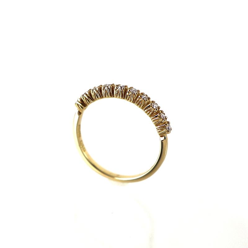 AHKAH（アーカー） 指輪 レディース 18金 10号 ダイヤ 0.15ct ダイヤ