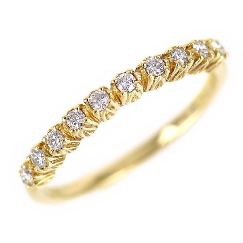 AHKAH（アーカー） 指輪 レディース 18金 10号 ダイヤ 0.15ct ダイヤ