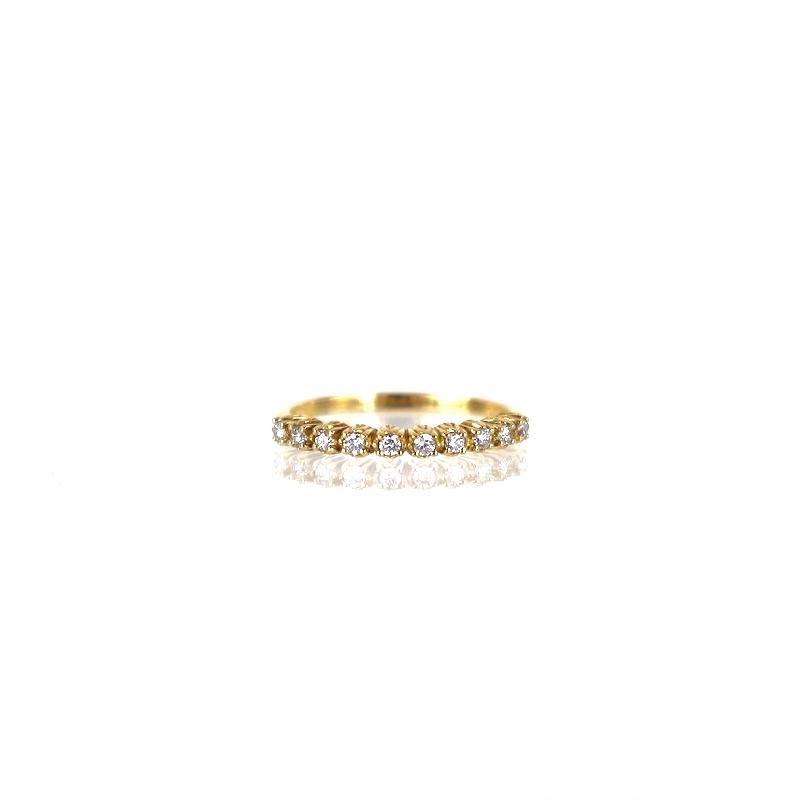 AHKAH（アーカー） 指輪 レディース 18金 10号 ダイヤ 0.15ct ダイヤ