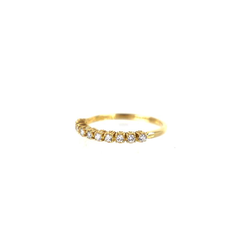 AHKAH（アーカー） 指輪 レディース 18金 10号 ダイヤ 0.15ct ダイヤ