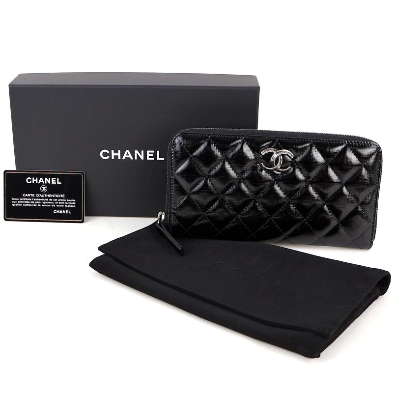 CHANEL シャネル 長財布 マトラッセ ココマーク ブラック CHANEL シャネル 長財布 マトラッセ ココマーク ブラック
