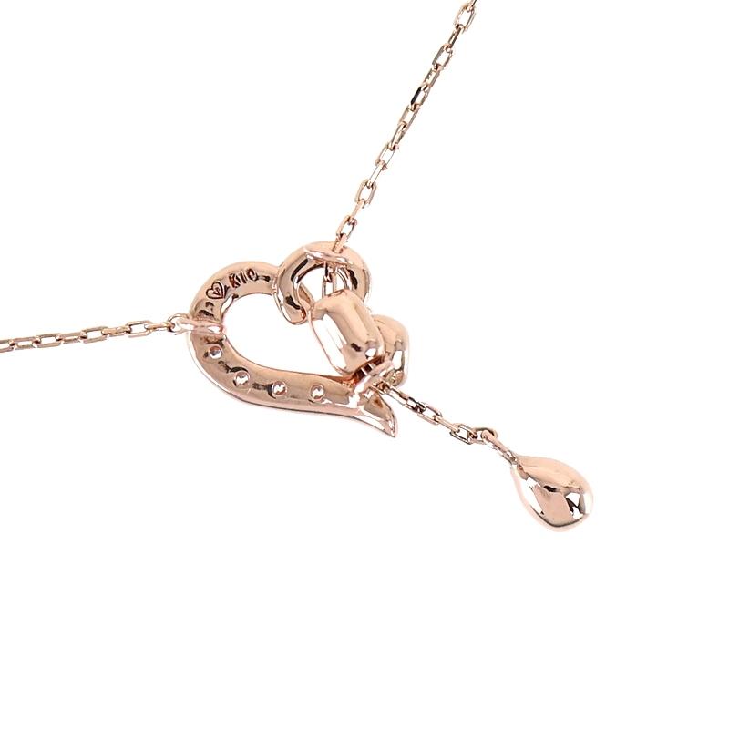 Vendome ハート　ネックレス K18 Vendome Aoyama】ヴァンドーム青山『K18PG ダイヤモンド ハート