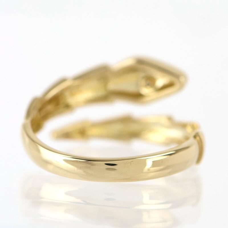 指輪 k18 約11号 スネークリング 18金 K18YG イエローゴールド 3.0g