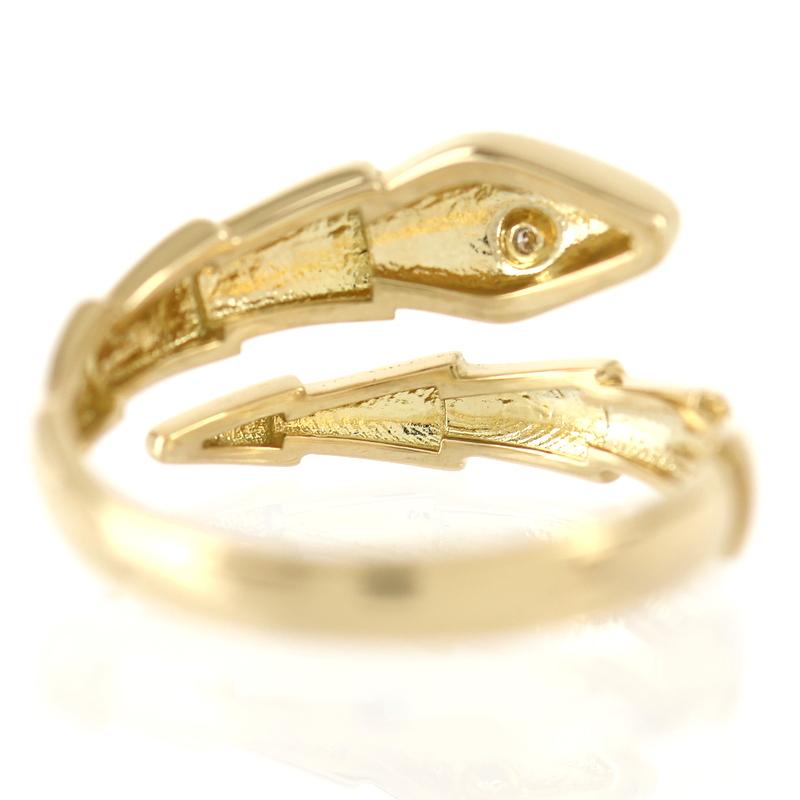 指輪 k18 約11号 スネークリング 18金 K18YG イエローゴールド 3.0g