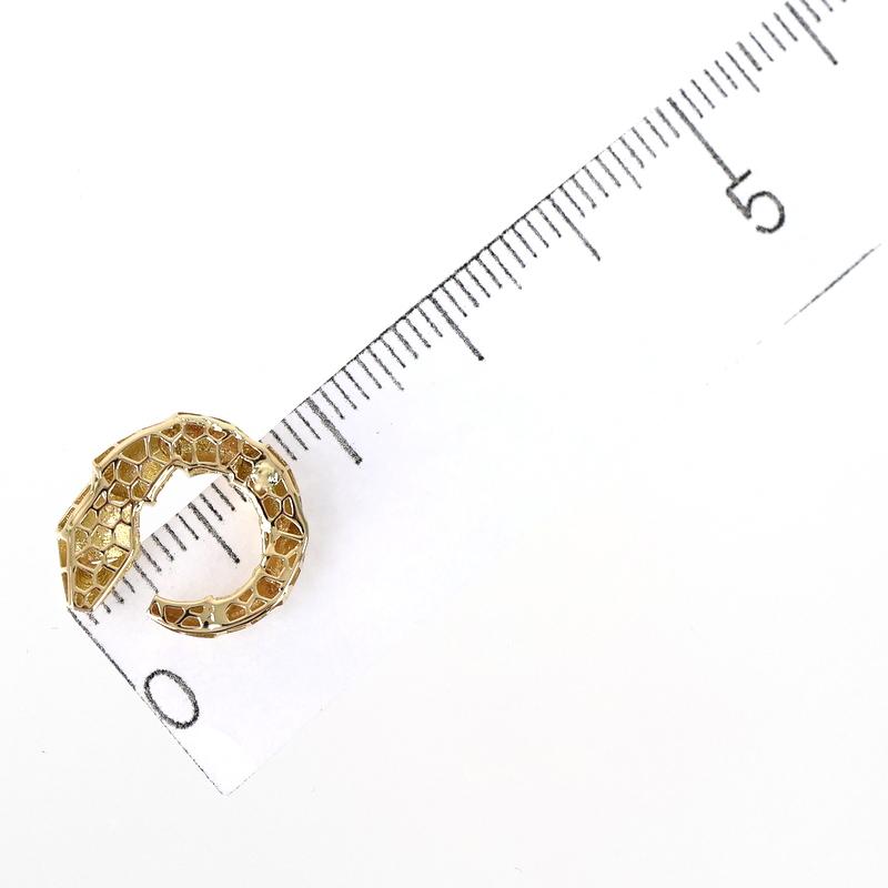 ピアス 18金 K18YG スネークモチーフ 両耳用 1.7g サークルモチーフ スタッドピアス アクトワン_7