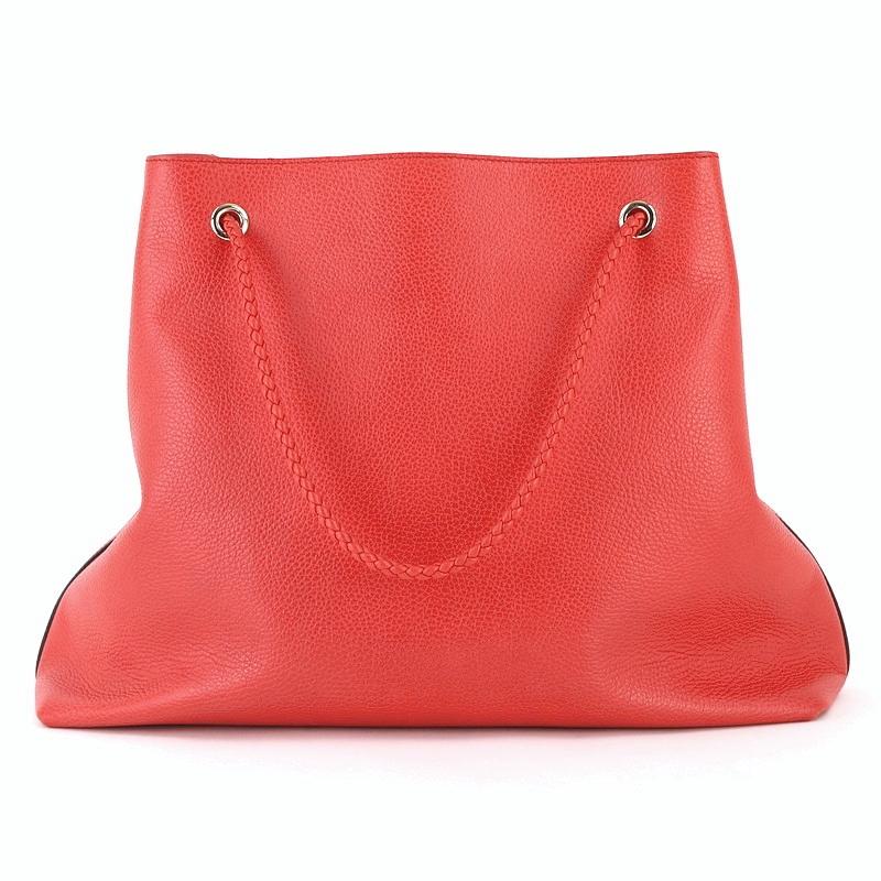 GUCCI（グッチ） トートバッグ レザー レッド 380118 無地 台形 A4