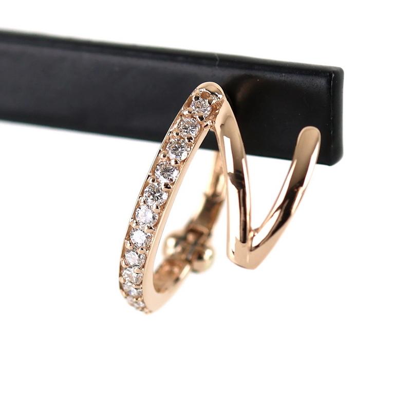 イヤーカフ イヤークリップ 片耳用 18k 18金 ピンクゴールド 