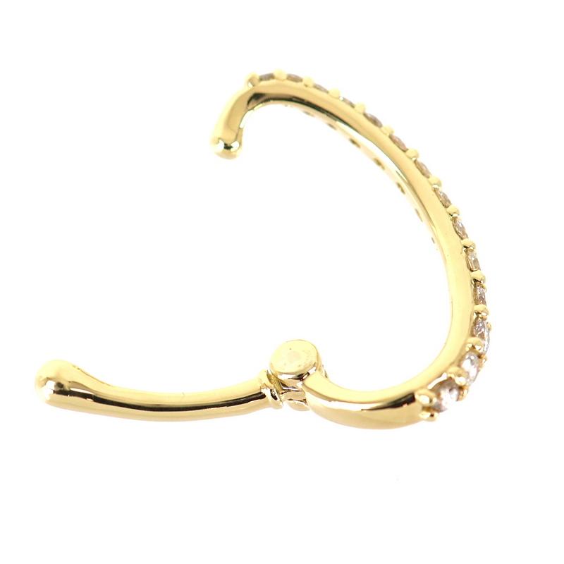 イエロー イヤーカフ クリップタイプのイヤリング イヤーカフ イヤークリップ 片耳用 18k 18金 イエローゴールド