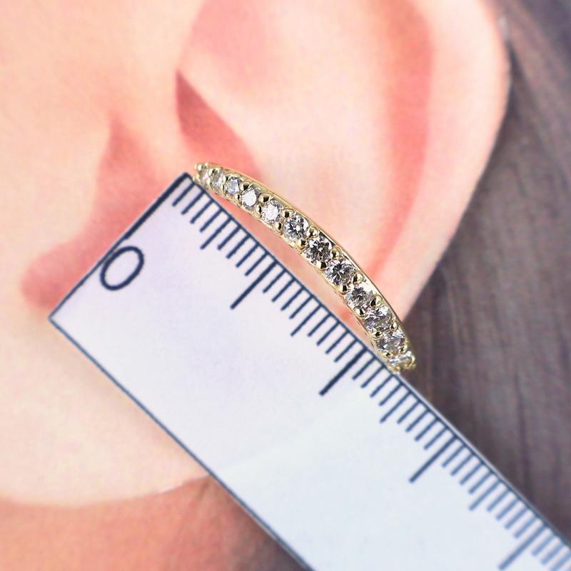 イヤーカフ イヤークリップ 片耳用 18k 18金 イエローゴールド