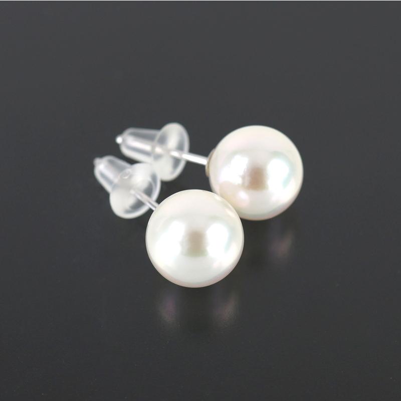 アコヤオーロラ花珠真珠 ネックレス&ピアス 二点セット ピンクグリーン