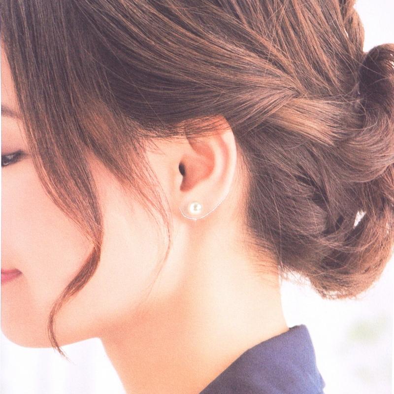 アコヤオーロラ花珠真珠 ネックレス&ピアス 二点セット ピンクグリーン