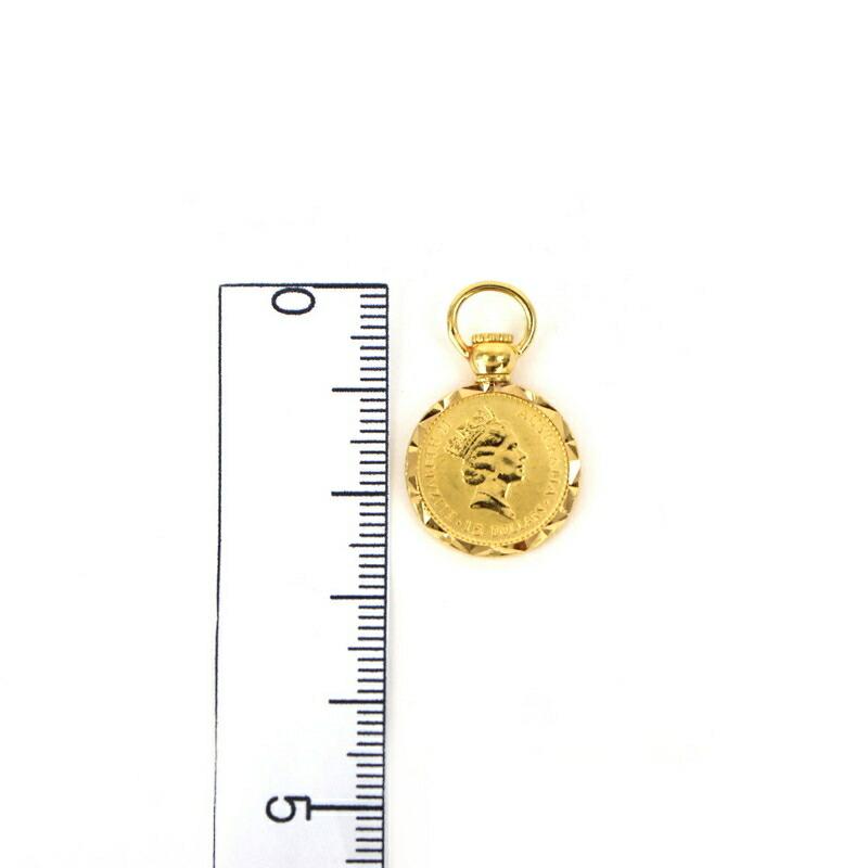 ペンダントトップ K24×K22YG カンガルー金貨 1/10oz ナゲット金貨 4.8g