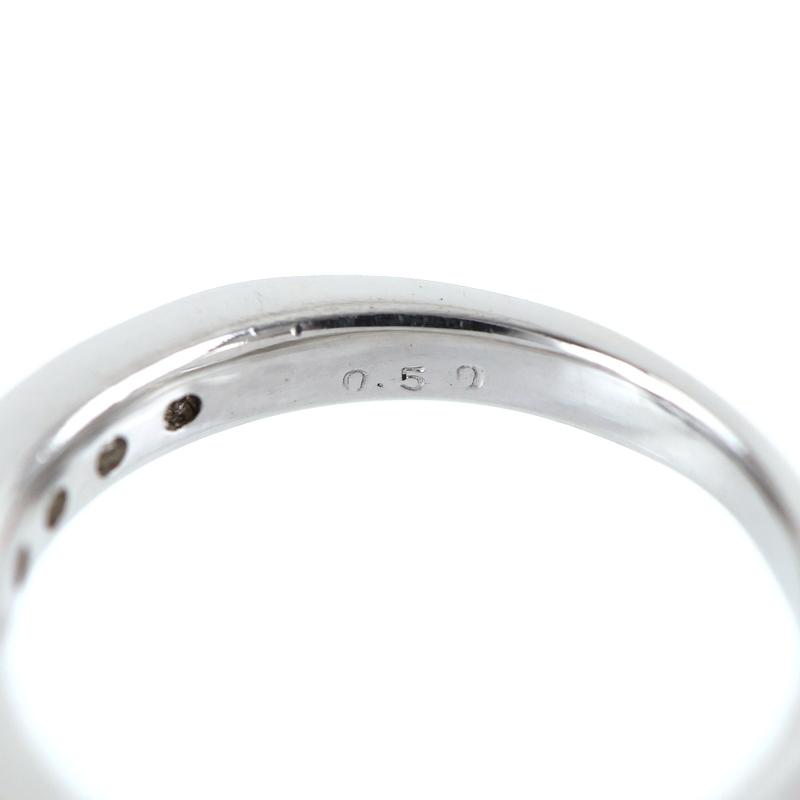 指輪 レディース プラチナ900 11号 ハーフエタニティ P900 ダイヤ 0.50