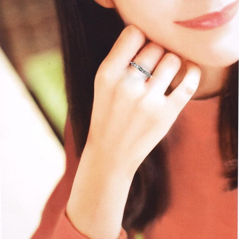 指輪 レディース プラチナ900 11号 ハーフエタニティ P900 ダイヤ 0.50