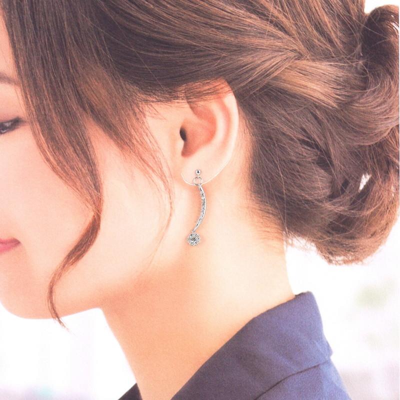 ピアス レディース ダイヤモンド 各0.75ct 18k 18金 ホワイトゴールド