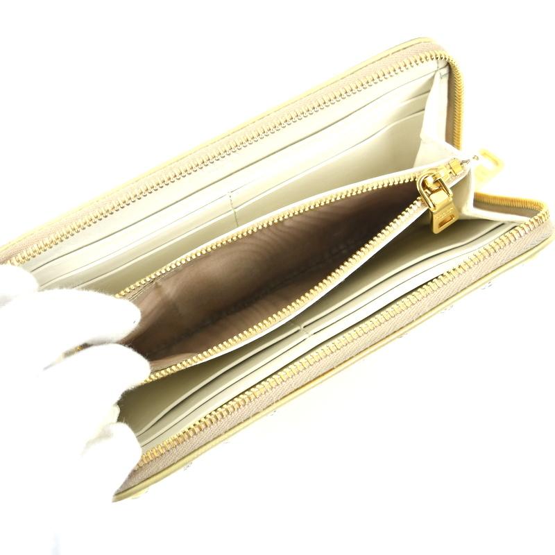 PRADA プラダ 財布 ビジュー ラインストーン エナメル ラウンド