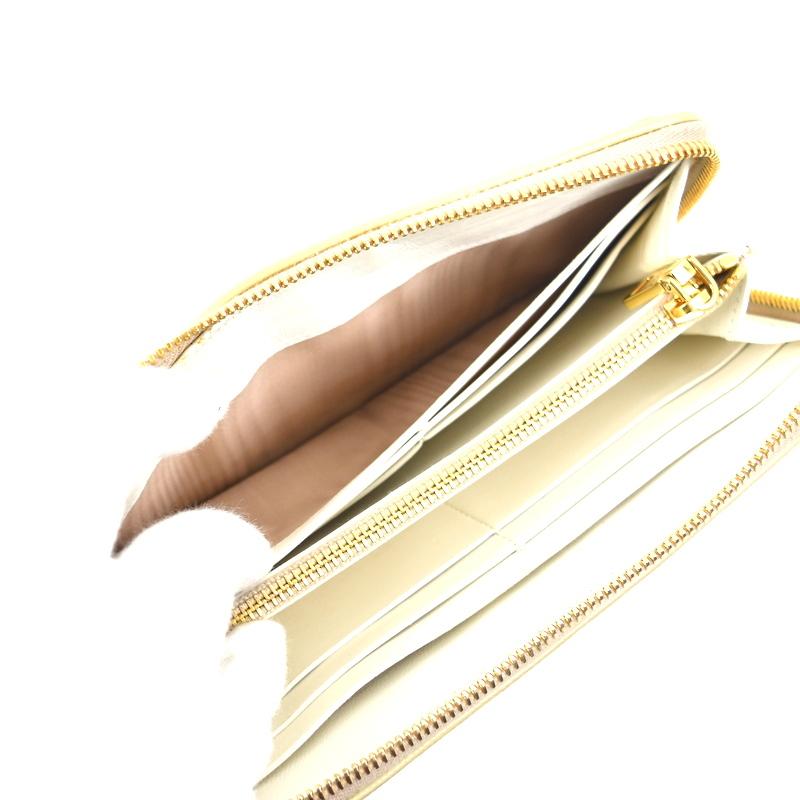 PRADA プラダ 財布 ビジュー ラインストーン エナメル ラウンド