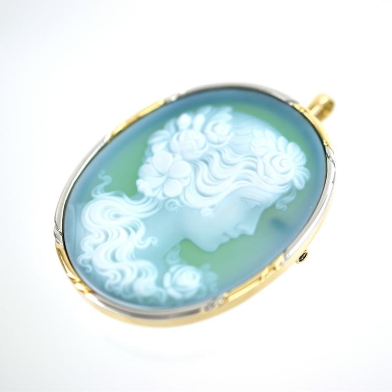 カメオ ブローチ ペンダントトップ 2WAY アクセサリー レディース