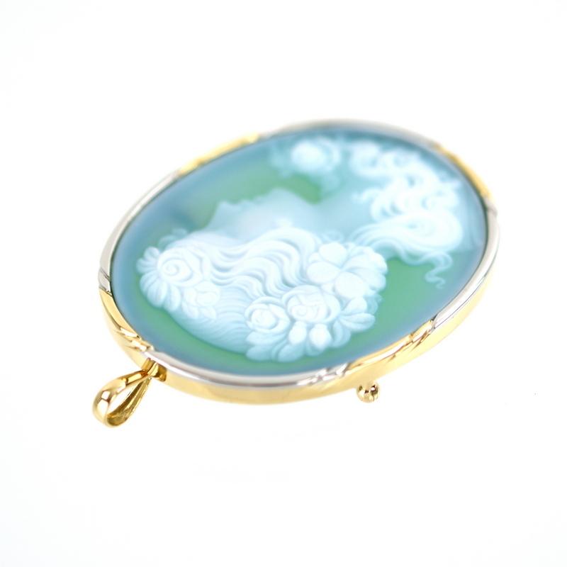 カメオ ブローチ ペンダントトップ 2WAY アクセサリー レディース