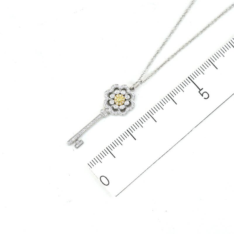 ティファニー ネックレス レディース ローズキー Pt950×K18YG メーカー