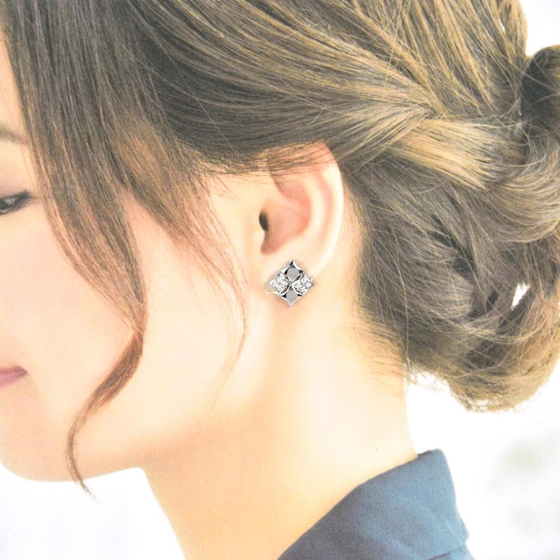 MIKIMOTO ミキモト イヤリング レディース ホワイトゴールド K18WG 