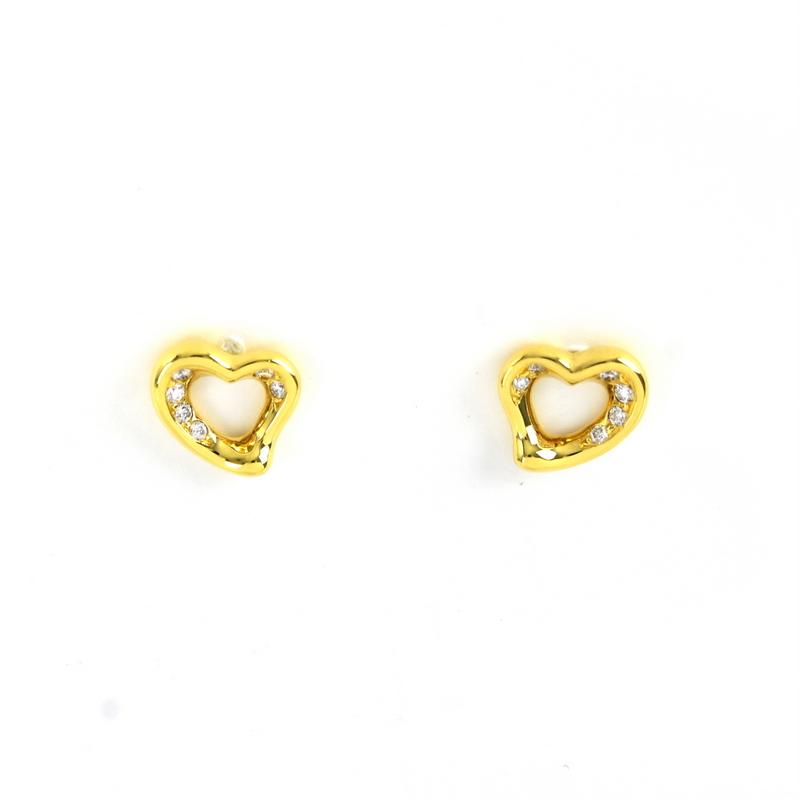 TIFFANY&Co. ティファニー ピアス オープンハート ダイヤ 18金 TIFFANY&Co. ティファニー ピアス オープンハート ダイヤ 18金