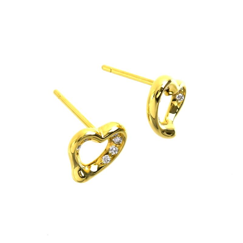 TIFFANY&Co. ティファニー ピアス オープンハート ダイヤ 18金 TIFFANY&Co. ティファニー ピアス オープンハート ダイヤ 18金