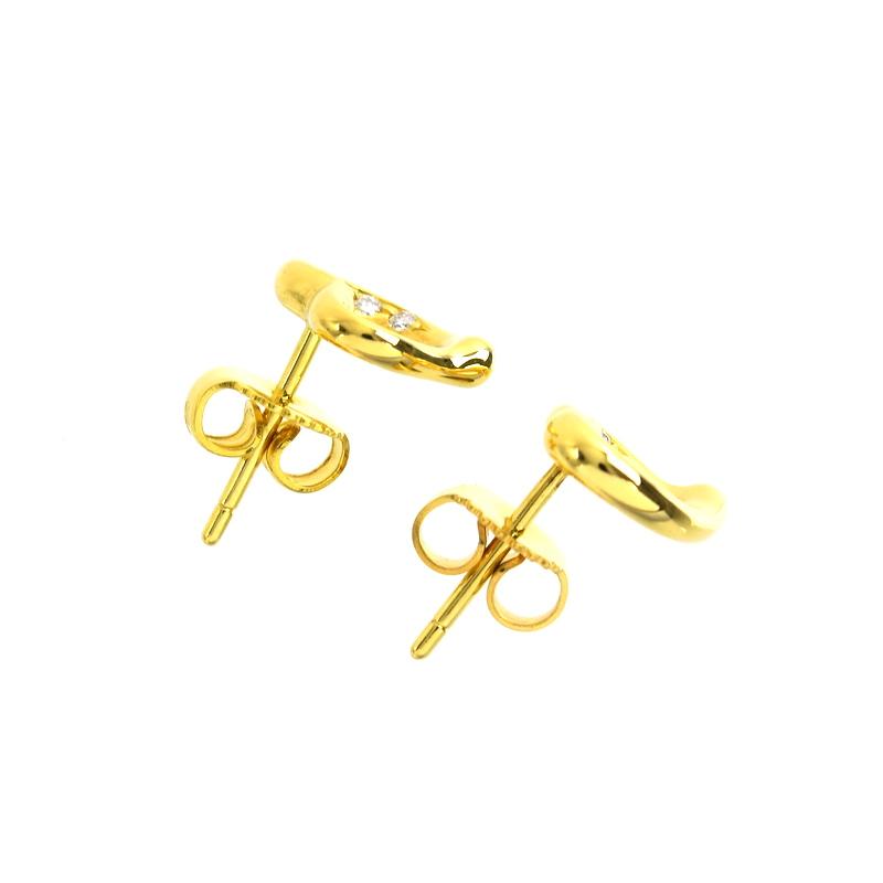 TIFFANY&Co. ティファニー ピアス オープンハート ダイヤ 18金 TIFFANY&Co. ティファニー ピアス オープンハート ダイヤ 18金