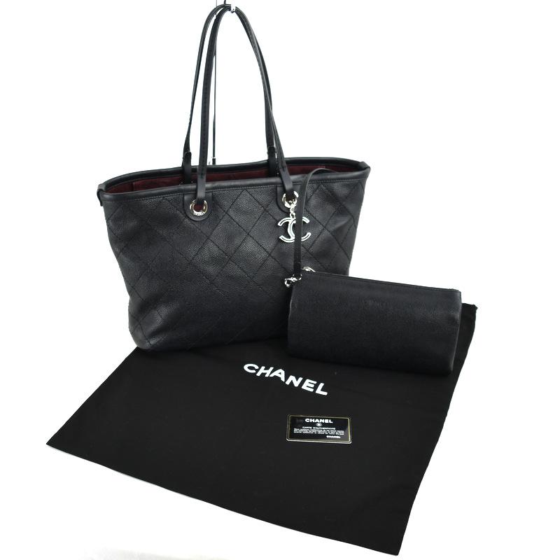 CHANEL シャネル キャビアスキン トートバッグ ハンドバッグ 黒 シャネル ハンドバッグ キャビア スキン chanel トート バッグ 黒 女性