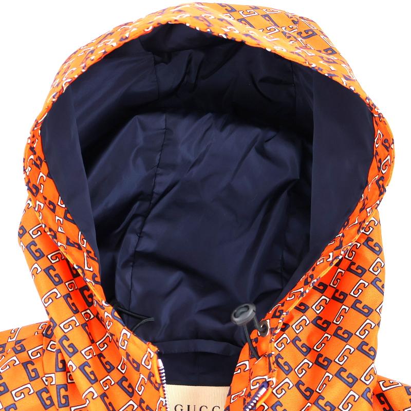 【名作】Gucci フライトジャケット サイズ48 グッチ ジャケット メンズ ジオメトリックGプリント ナイロンジップ