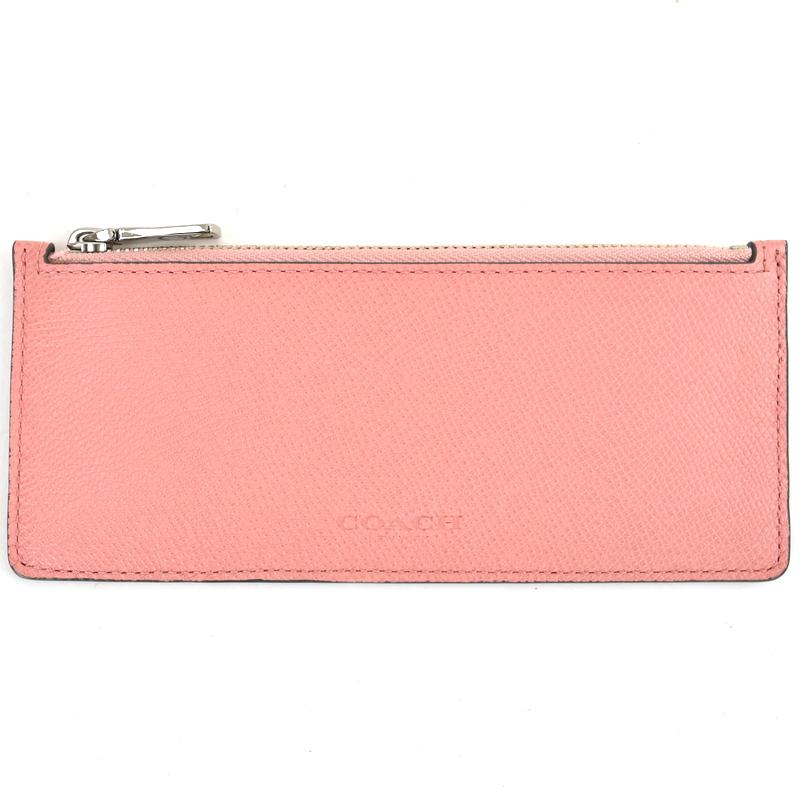 ほぼ未使用 COACH コーチ ボディーバッグ ウエストポーチ シボ革 ピンク COACH（コーチ） 財布 レディース エンボスドテクスチャード ジップ