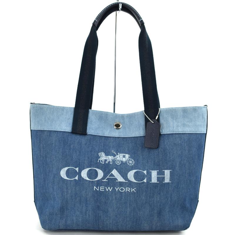 【極美品】COACH/コーチ☆デニムショルダートート 91131 COACH（コーチ） バッグ レディース トートバッグ ロゴ デニムトート