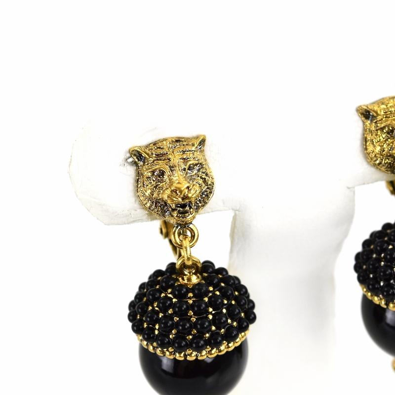 GUCCI（グッチ） イヤリング タイガー アンティーク調 ゴールド