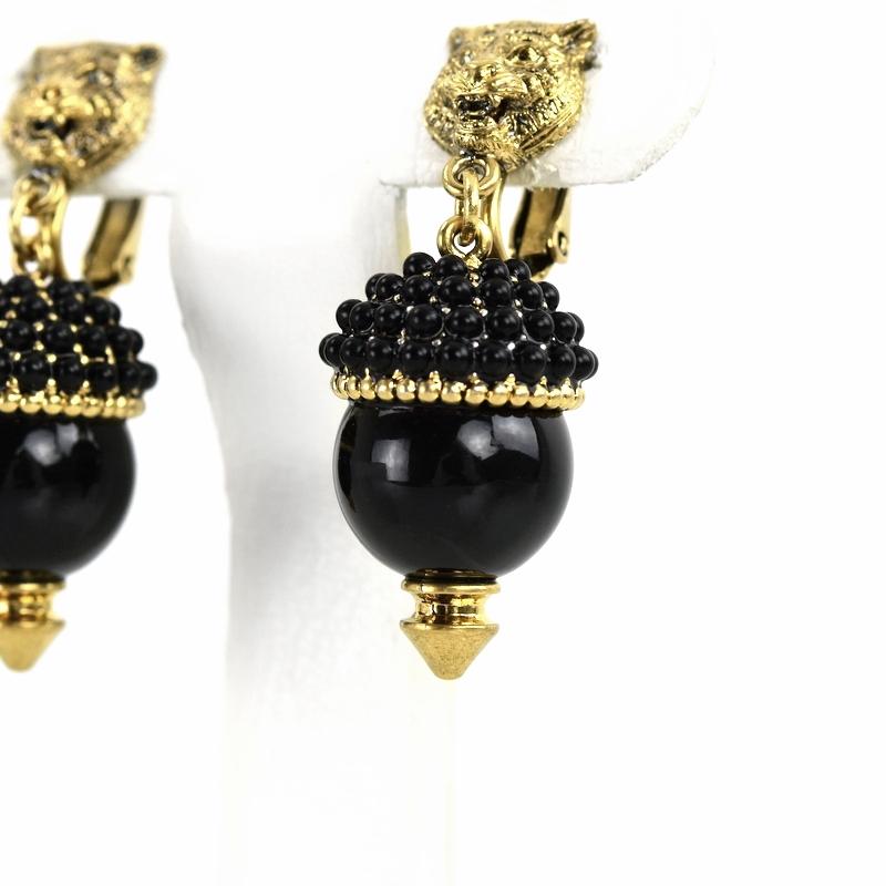 GUCCI（グッチ） イヤリング タイガー アンティーク調 ゴールド