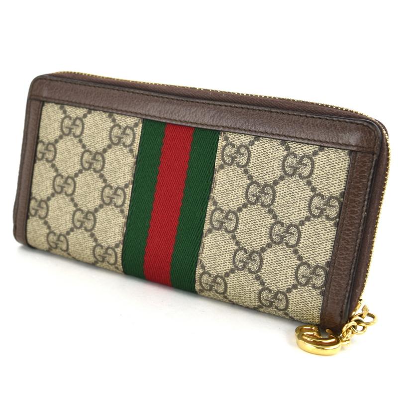 Ophidia グッチ 長財布 オフィディア GG ジップアラウンドウォレット
