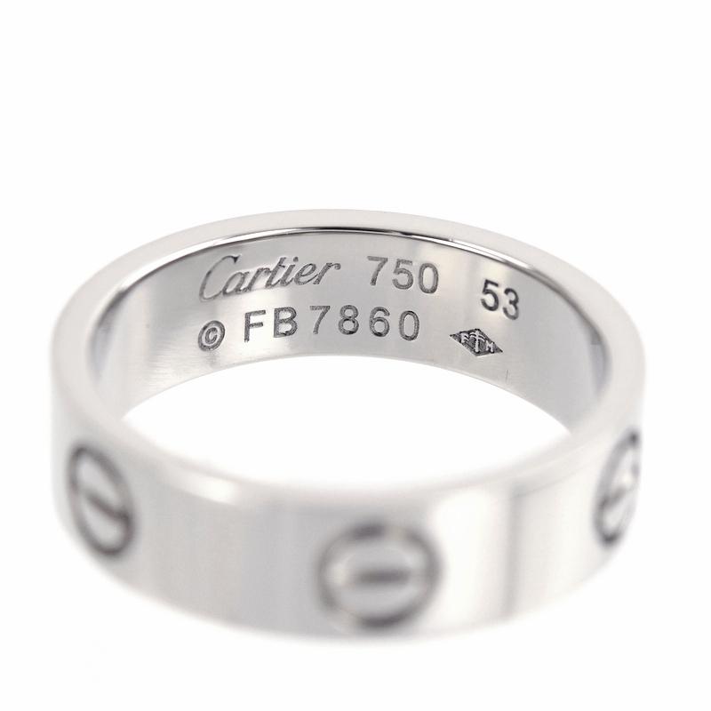 LOVE（Cartier） カルティエ 指輪 K18WG ラブリング #53 13号 LOVE