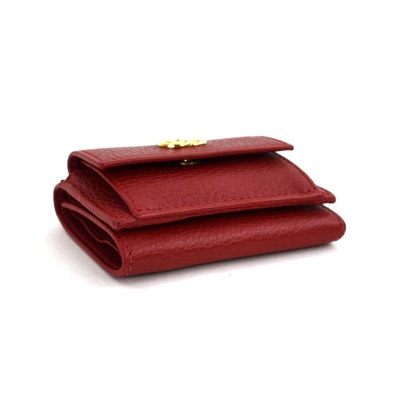 GUCCI グッチ ミニ財布 GGマーモント 3つ折り 523277 コンパクト ウォレット コインケース 札入れ 小さめ 小さい レッド 赤 ...