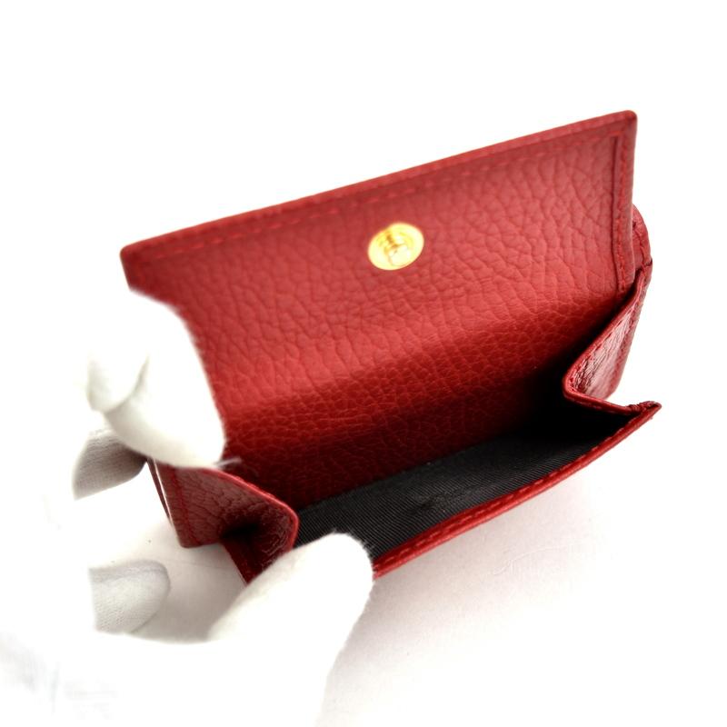 GUCCI グッチ ミニ財布 GGマーモント 3つ折り 523277 コンパクト ウォレット コインケース 札入れ 小さめ 小さい レッド 赤 ...