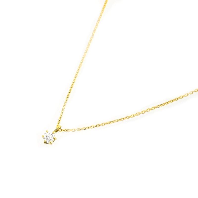 ネックレス レディース 18金 K18YG イエローゴールド ダイヤネックレス 
