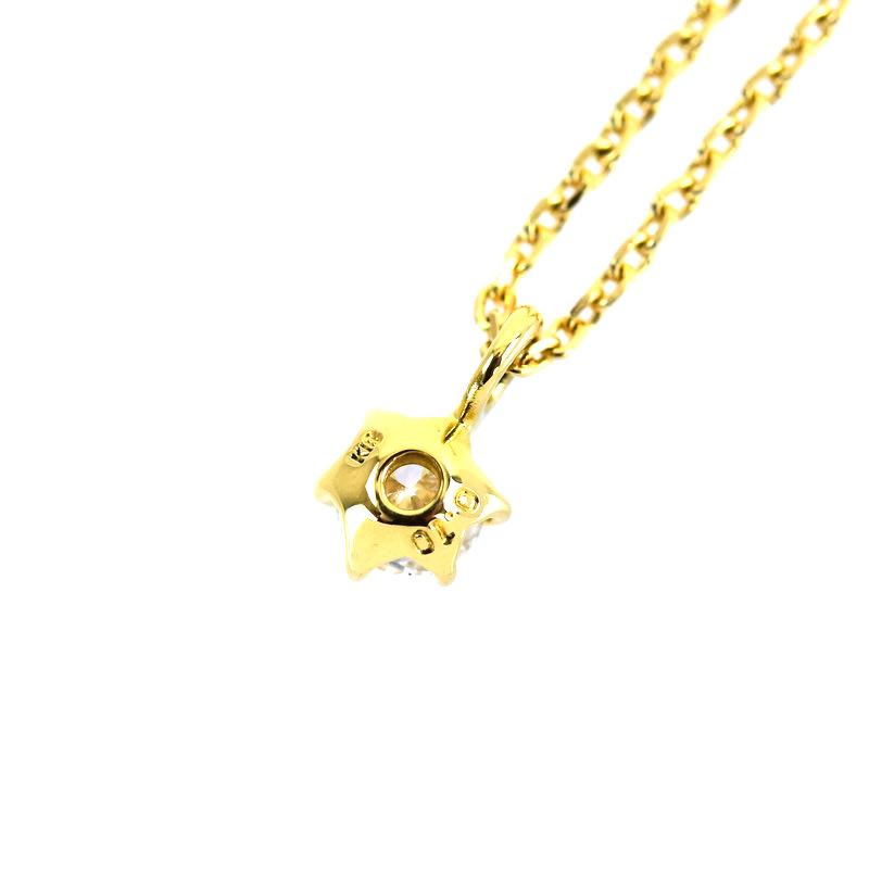 ネックレス レディース 18金 K18YG イエローゴールド ダイヤネックレス 