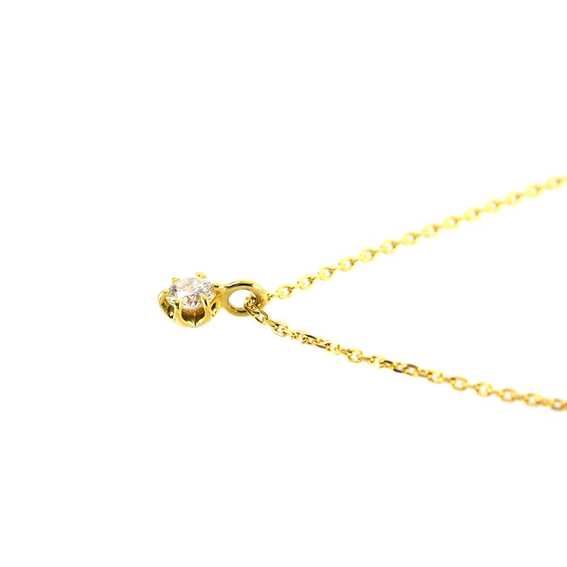 ネックレス レディース 18金 K18YG イエローゴールド ダイヤネックレス 