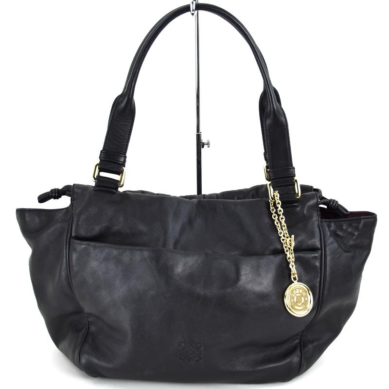 LOEWE ロエベ ナッパレザー トートバッグ 黒 バッグ LOEWE（ロエベ） トートバッグ ナッパレザー ブラック ハンドバッグ 鞄