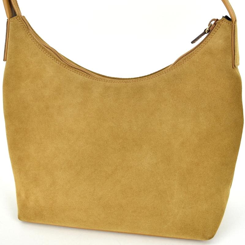 GUCCI スエード ワンショルダーバッグ 肩掛け ブラウン レザー グッチ スエード ワンショルダーバッグ GUCCI グッチ ブラウン レザー 肩掛け