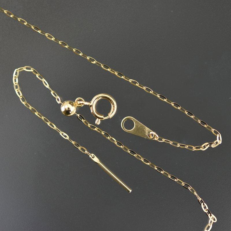 三日月 ネックレス 真珠 一粒パール 7.5mm 2WAY 約60cm 18k 18金
