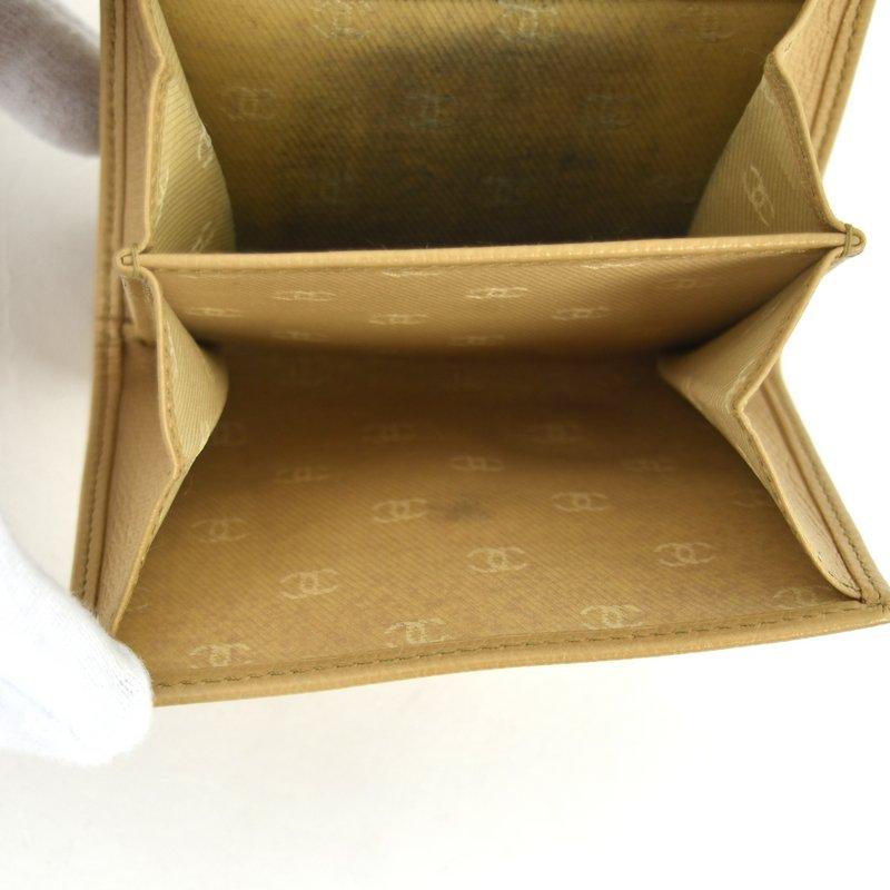 CHANEL シャネル 三つ折り ミニ 財布 ココマーク ベージュ　Wホック CHANEL（シャネル） 財布 レディース Wホック財布 ココボタン ベージュ